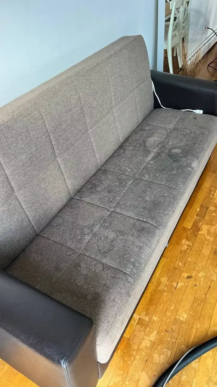 Deep sofa cleaning before cleaning