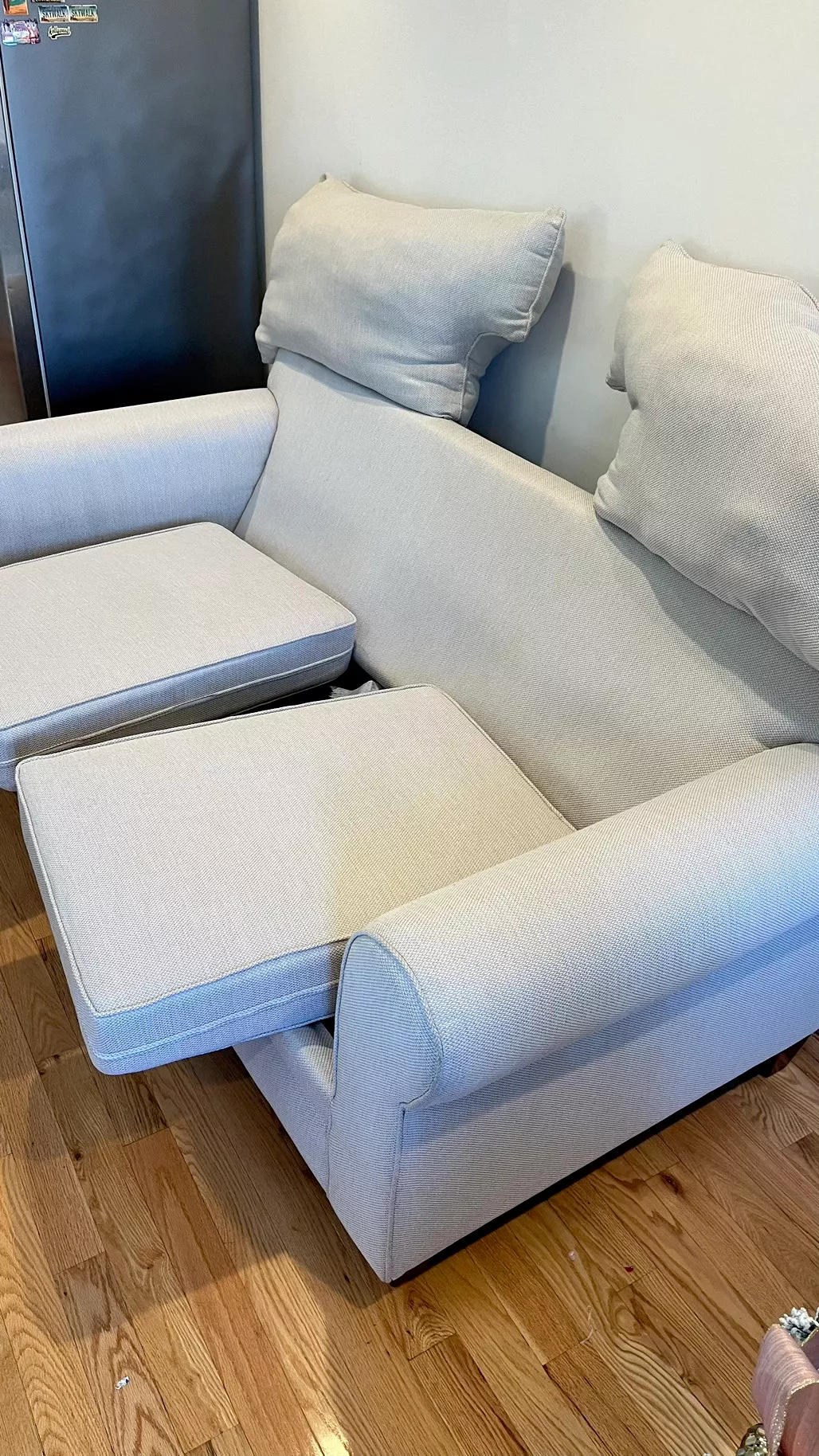 Upholstery stain removal after cleaning