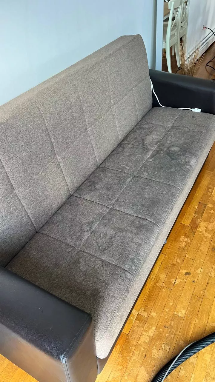 Deep sofa cleaning before cleaning